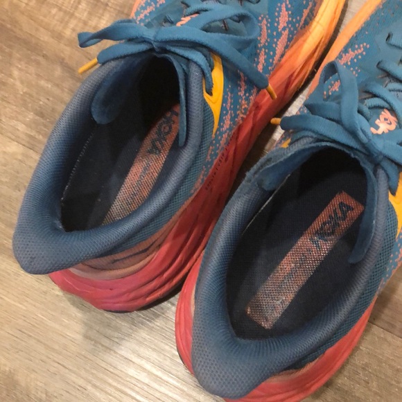 Hoka Teal and Coral Athletic Shoes - Picture 4 of 4